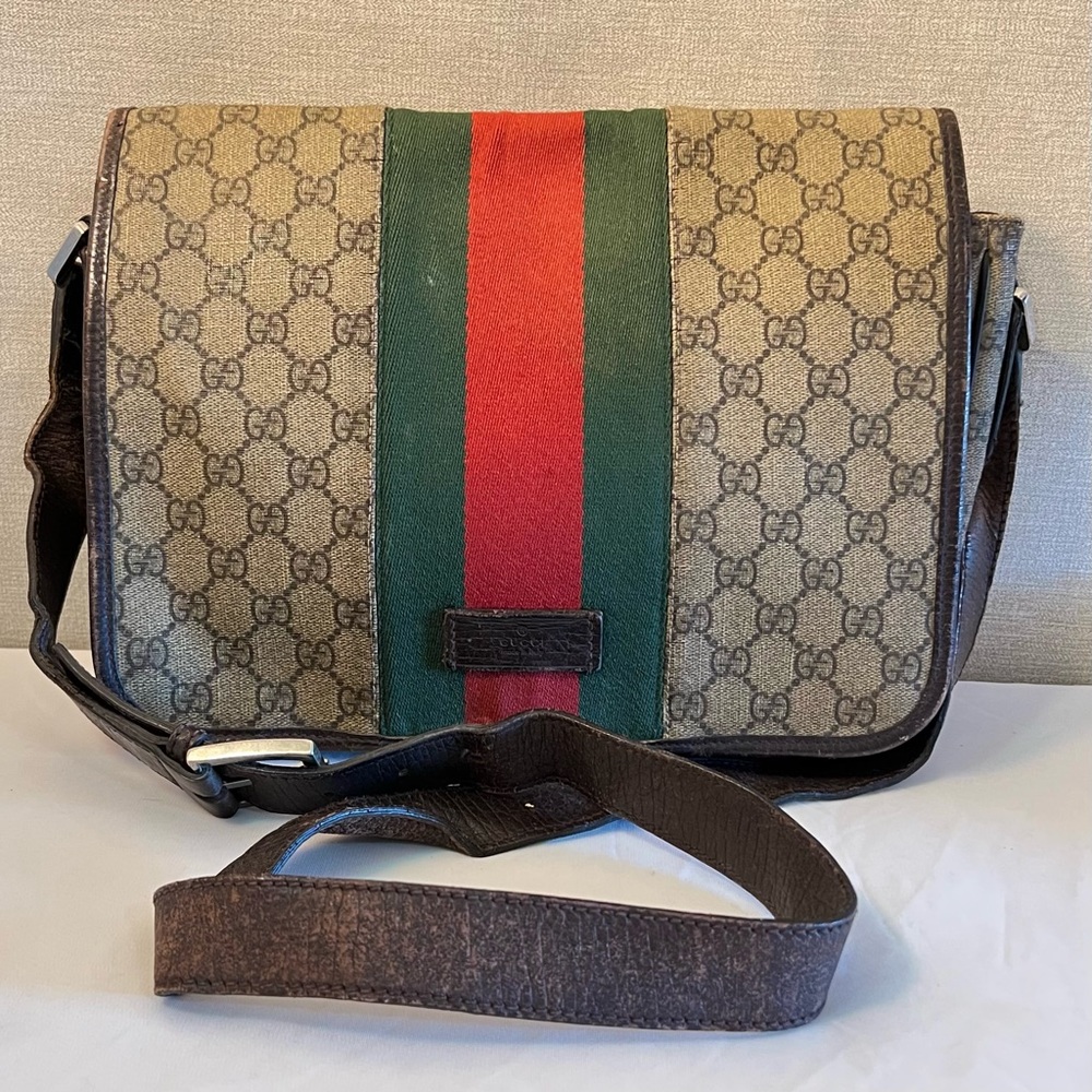 Vintage Gucci Monogram Messenger Bag